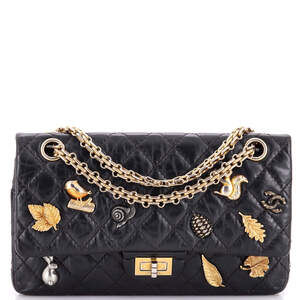 Chanel 225 Lucky Charms Reissue 2.55 Flap Bag Quilted Aged Calfskin